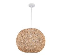 Perfeclan Suspensions Luminaire en Rotin, Lampe Suspendue avec Ampoule, Fait à la Main, Décors pour Maison, Chambre