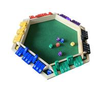 Perfeclan Table en bois jeux de dés plateau de Table 2-6 joueurs jeu divertissement jeu de mathématiques jeu d'échecs pour rassembler, Multi