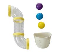 perfeclan Tableau d'activités à faire soi-même - Pièces pour tableau sensoriel - Tube - Motricité fine - Développement précoce - Matériel de bricolage pour, Jaune 43 Cm