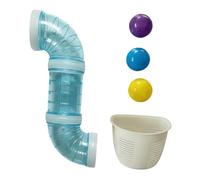 perfeclan Tableau d'activités à faire soi-même - Pièces pour tableau sensoriel - Tube - Motricité fine - Développement précoce - Matériel de bricolage pour, Bleu 43 Cm