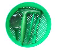 Perfeclan Tamis de Jardin Rond Sable Grillage Outil Jardinage Filtre Compost Polypropylène Résistant Utilisation Pratique Convient pour Semis Jardinage Transpla, 5 pièces