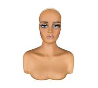 perfeclan Tête de mannequin femme, buste, modèle de perruque, support avec épaule, avec maquilleurs, boutique à domicile, bijoux, présentoir de mannequin