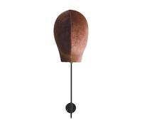 perfeclan Tête de mannequin pour perruques, chapeau, support mural robuste et polyvalent pour foulards, postiches, casquettes, coiffures, Brun