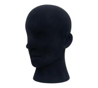 perfeclan Tête de mannequin, support de perruque, support de perruque, tête de mannequin multifonctionnelle, présentoir de chapeau pour la maison, le salon de, Noir