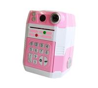 perfeclan Tirelire électronique ATM Tirelire Boîte d'épargne Machine à défilement automatique pour enfants de 3 à 8 ans Cadeaux pour enfants, Rose