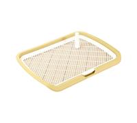 Perfeclan Toilet pour Animaux Bac d'apprentissage pour Chiens Plateau de Propreté Porte-Tapis Chiot PP Antidérapant Nettoyage Facile Convient à L'Entraînement I, Jaune