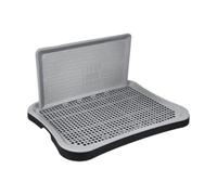 Perfeclan Toilettes pour Chiens Plateau de Propreté Litière pour Animaux Pot D'Entraînement Bac en PP et Démontable Adapté pour L'Apprentissage, Gris-Noir