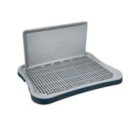 Perfeclan Toilettes pour Chiens Plateau de Propreté Litière pour Animaux Pot D'Entraînement Bac en PP et Démontable Adapté pour L'Apprentissage, Gris Marine