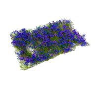 perfeclan Touffe d'herbe en de fleurs, artificielle, à faire soi-même, groupe de végétation florale, touffe d'arbustes de plaine pour dioramas, Bleu Violet