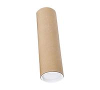 Perfeclan Tubes d'expédition longs avec bouchons Boîte de transport d'affiches Kraft Tubes de stockage de dessin Tubes postaux en carton pour peintures, 50CM