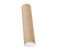 Perfeclan Tubes d'expédition longs avec bouchons Boîte de transport d'affiches Kraft Tubes de stockage de dessin Tubes postaux en carton pour peintures, 70CM
