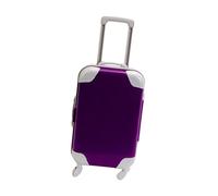 Perfeclan Valise de poupée de 18 Pouces, Jouet pour bébé, Jouet de Jeu d'imitation, boîte à Bagages, Porte-Bagages à roulettes, Accessoires de Transport, Violet