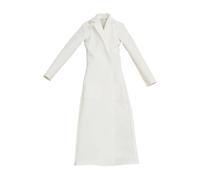 Perfeclan Vêtements de poupée pour Femme à l'échelle 1:12, Accessoires de Costume, Tenue de Cosplay réaliste et Chic, modèle pour Figurine d'action de 6, Blanc