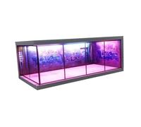 perfeclan Vitrine de présentation de voiture miniature moulée sous pression à l'échelle 1/64 avec éclairage LED pour collectionneurs de voitures en alliage, B