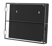 Perfeclan Vitrine Murale en Acrylique pour Cartes de Baseball, Vitrine de Collection Grande Capacité pour Cartes à Collectionner, Installation Facile, Couche Horizontale à 2 Niveaux