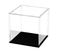 Perfeclan Vitrine Transparente, présentoir de Figurines, Cube de Rangement, Organisateur, Panier de Rangement, Sacs, boîte de Rangement, vitrine pour Jouets, 18x18x18