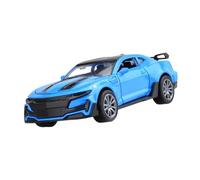 perfeclan Voiture miniature moulée sous pression à l'échelle 1:36 avec mécanisme à friction, 4 ouvrantes, modèle de collection pour enfants de 3 à 12, Bleu