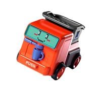 perfeclan Voiture robot transformable, jouet mini-voiture robot, modèle de véhicule d'ingénierie portable créatif et éducatif pour les cadeaux de vacances, Rouge