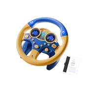 perfeclan Volant de simulation Volant musical Jouets vocaux Contrôleur de conduite simulé pour l'interaction Jeu de rôle en intérieur Enfants, Bleu
