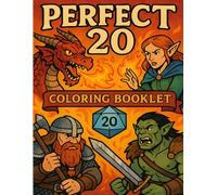 Perfect 20 Coloring Booklet: A kids role playing game coloring activity book for children who like tabletop games and adventure