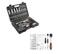 PERFECT Coffret liquet et Embouts Jeu de Clés à Douille Avec une mallette noire 108 pièces Dimensions: 38 5 x 27 x 8 5