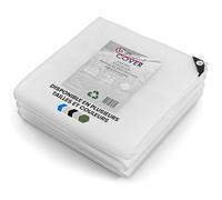 Perfect Cover Bâche étanche Forte avec Oeillets pour Meubles de Jardin, Piscine, Voiture, Caravane - résistante aux UV, indéchirable, sur Mesure (Transparente, 12x15)