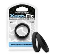 Perfect Fit #12 Xact-Fit Cockring Paquet de 2 Noir