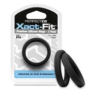 Sextoys - Anneau pour pénis - Lot de 2 Cockrings Xact-Fit n°11 Diamètre 28 mm