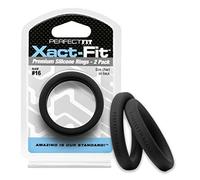 Perfect Fit #16 Xact-Fit Cockring Paquet de 2 Noir