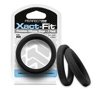 Perfect Fit #20 Xact-Fit Cockring Paquet de 2 Noir