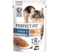 Perfect Fit Cat Sachets Fraîcheur Intérieur 1+ avec Poulet & Pois 85gx12