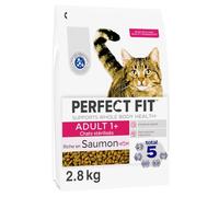 PERFECT FIT - Croquettes Spécial Chats Stérilisés, Saveur Saumon Délicieuse et Nutritive (Sac 2,8 kg) - Le lot de 2