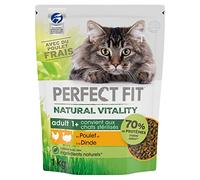 Perfect Fit Natural Vitality Croquettes pour chats adultes - convient aux chats stérilisés - Nourriture complète avec des ingrédients naturels - Pack de 6 x 1kg
