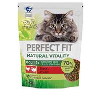 Perfect Fit Natural Vitality Croquettes pour chats adultes - Lot de 6 Sacs 1kg - convient aux chats stérilisés - Nourriture complète avec des ingrédients naturels