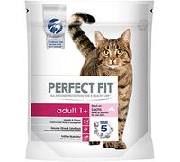 Perfect Fit Nourriture sèche pour chat adulte 1+ riche en saumon, 1 sachet (1 x 750 g)