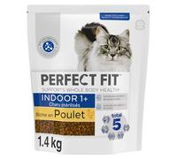 PERFECT FIT - Nutrition Adaptée pour Chat Adulte Stérilisé, Saveur Poulet Intérieur (Sac 1,4kg) - Le lot de 3