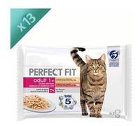 Perfect Fit Adult 1+ Chats stérilisés - bœuf, poulet, lot % : 52 x 85 g