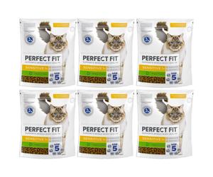 PERFECT FIT Sensitive 1+ 6x750 g Croquettes complètes pour chats adultes riches en dinde