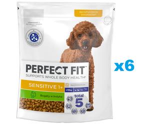 PERFECT FIT Sensitive 1+ Croquettes complètes pour chiens adultes de petites races, riches en dinde 6x825 g