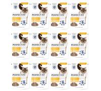 PERFECT FIT Sensitive Poulet | 12 x 85 g de Nourriture pour Chat Humide