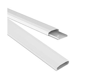 Perfect goulotte de câble en Plastique avec 1x 40cm, Ruban adhésif 3M comme Accessoire, 0,50m, Blanc