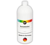 perfect ideaz - 1000 g (1 kg) de colle pour bricolage, colle transparente, sans solvant, lavable, liquide, claire, soluble dans l’eau, à séchage rapide, colle scolaire pour bricolage