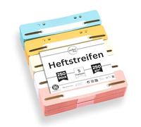 perfect line - 250 bandes de classement en carton - Porte-documents en carton recyclé, 5 couleurs - Bandes de classement fabriquées en Allemagne - Certifié Blue Angel