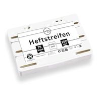 perfect line - 75 bandes de cahiers en carton recyclé, 250 g/m², couleur blanche, fabriqué en Allemagne, certifié Blauer Engel
