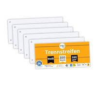 perfect line - Intercalaires recyclés, lot de 220, blanc, perforés - certifiés Ange Bleu, pour format A4, fabriqués en Allemagne