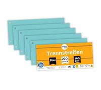 perfect line - Intercalaires recyclés, lot de 220, bleu, perforés - certifiés Ange Bleu, pour format A4, fabriqués en Allemagne