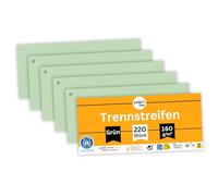 perfect line - Intercalaires recyclés, lot de 220, verte, perforés - certifiés Ange Bleu, pour format A4, fabriqués en Allemagne