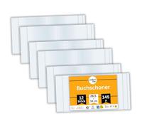 Perfect Line - Protège-livres - 12 pièces - Transparent - Polypropylène - 30,5 cm x 56 cm - Extra solide et stable - Indélébile et sans acide