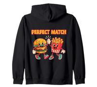 Perfect Match Burger Fries Cute Cartoon Sweat à Capuche