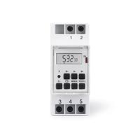 Perfect, minuterie numérique pour Rails DIN, IP20, 3500 Watts, 10 programmes Marche/arrêt Toutes Les 1 Minute, Blanc